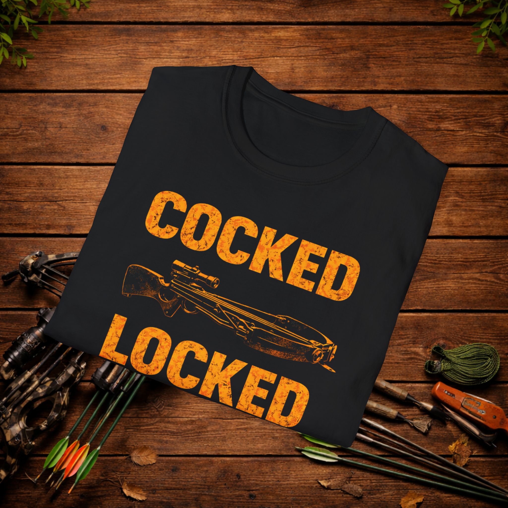 Cocked Locked Ready Crossbow Hunting Shirt – Deer Hunter Tee – Bowhunter Apparel – Hunting Season Shirt