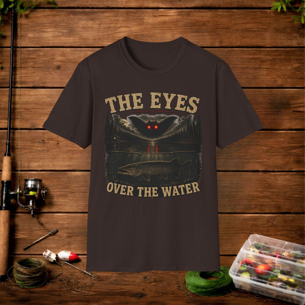 Graphic T-Shirt — "The Eyes Over the Water" Red-Eyed MothMan Tee