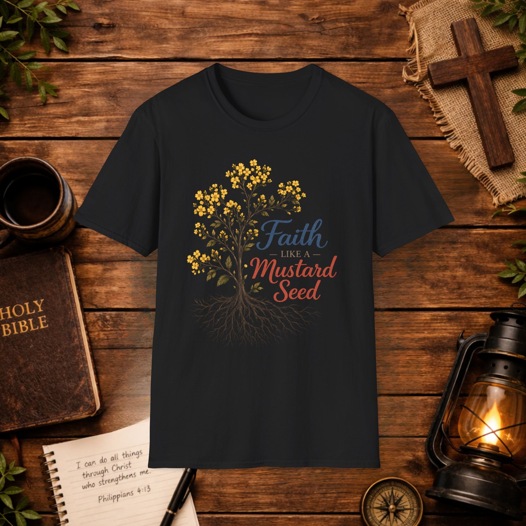 Faith Like a Mustard Seed T-Shirt — Christian Inspirational Tee