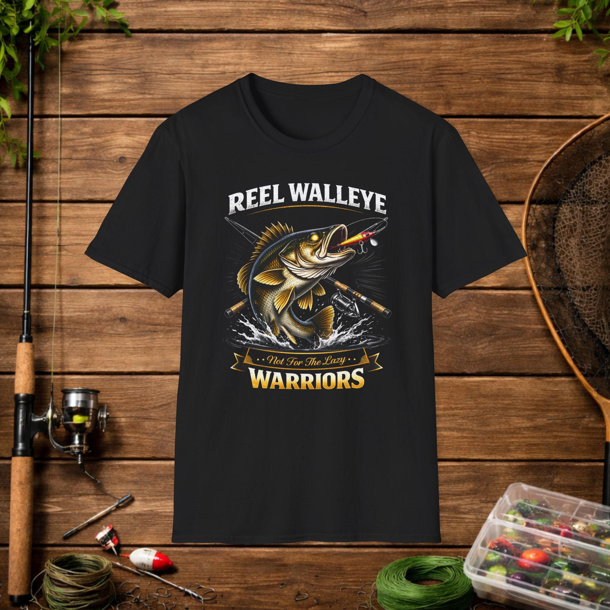 Reel Walleye Warriors Fishing Shirt – Walleye Angler Tee – Funny Walleye Fishing Apparel – Fisherman Gift