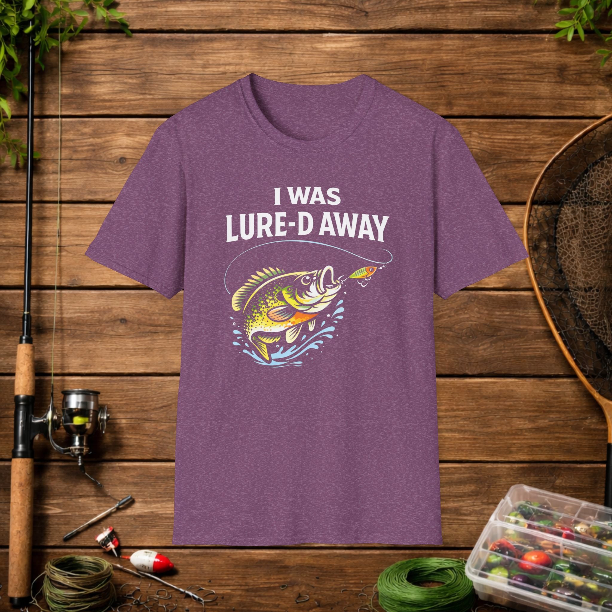 Funny Fishing Shirt – I Was Lure-D Away Bass Fishing Tee