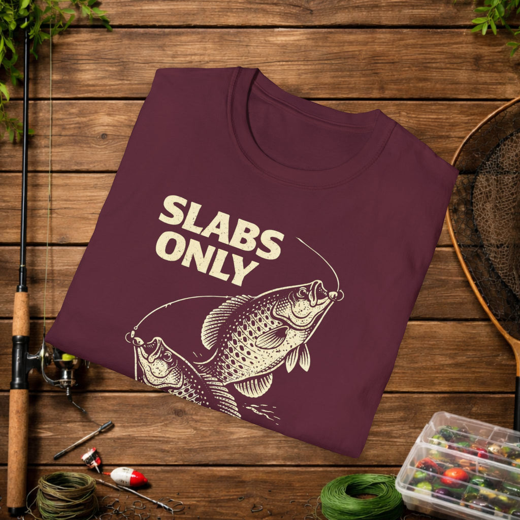 Slabs Only Crappie Fishing Shirt – Crappie Life Tee – No Dinks Funny Fishing Shirt – Crappie Angler Gift