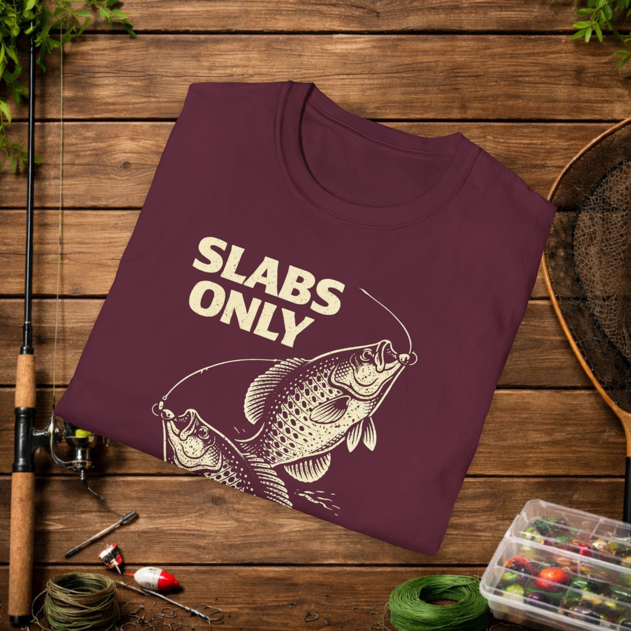 Slabs Only Crappie Fishing Shirt – Crappie Life Tee – No Dinks Funny Fishing Shirt – Crappie Angler Gift