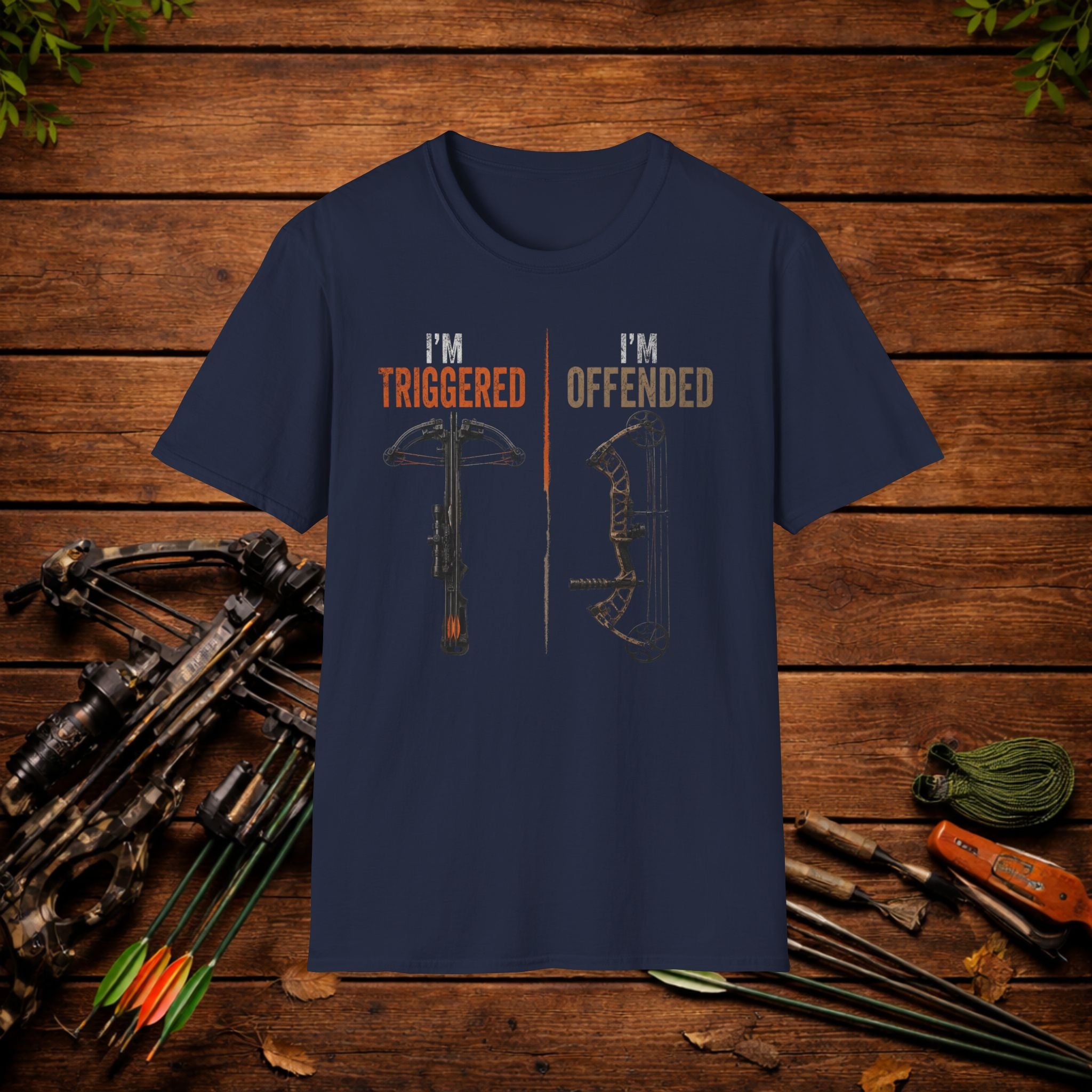 I'm Triggered I'm Offended T-Shirt — Funny Crossbow Archery Shirt