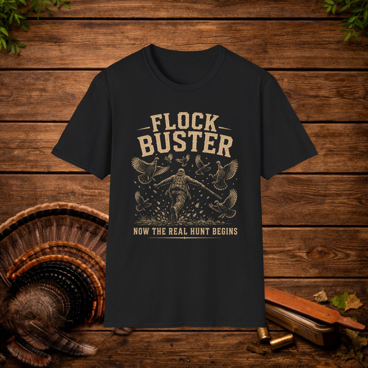Flock Buster Hunting T-Shirt | Fall Turkey Season Tee | Wild Wonderful Wear