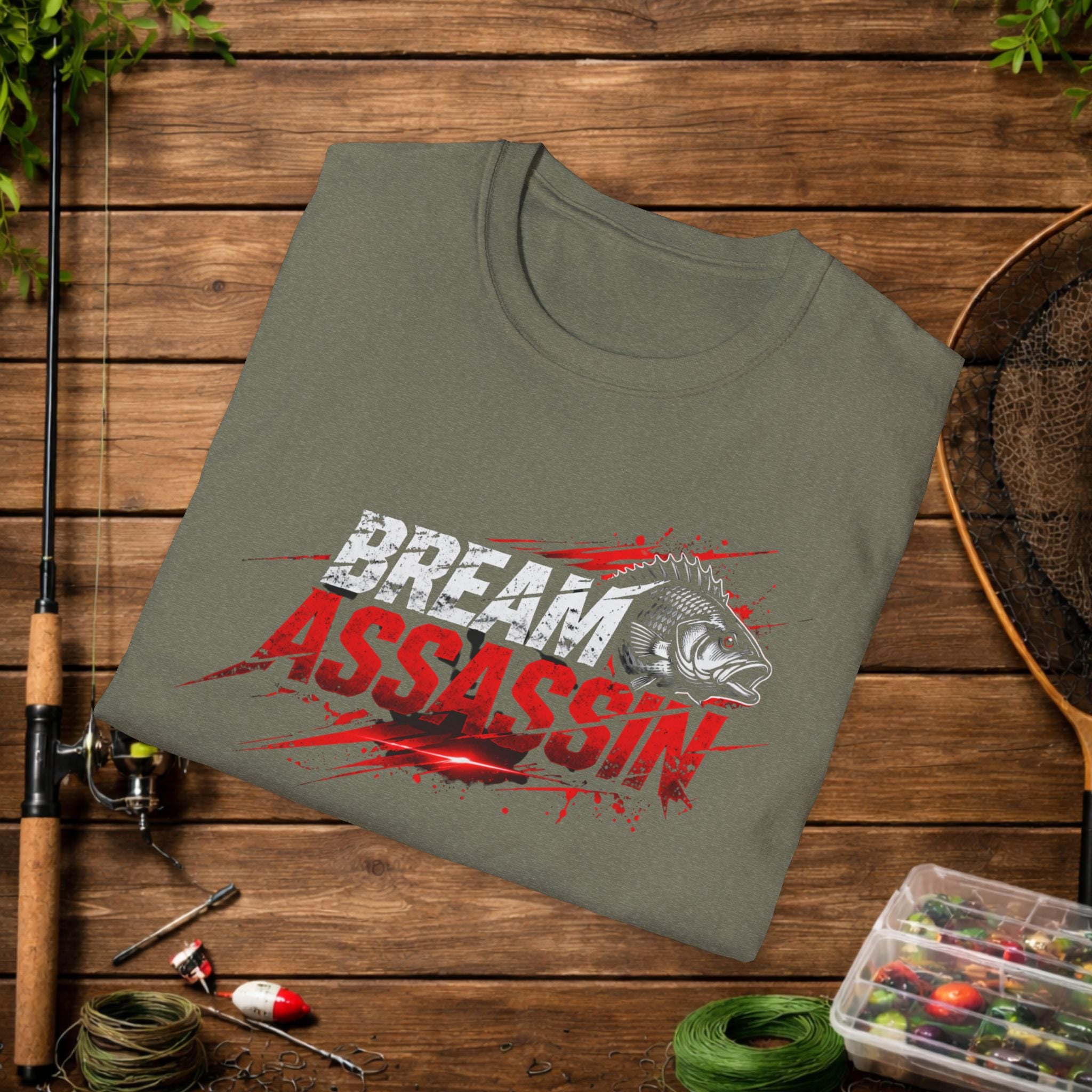 Bream Assassin Fishing Shirt – Funny Bream Angler Tee – Panfish Fishing Apparel – Bluegill & Shellcracker Fisherman Gift