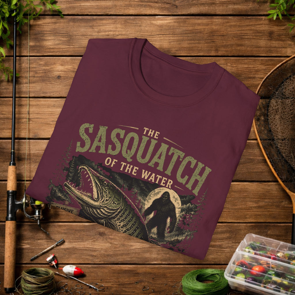 Sasquatch of the Water T-Shirt — Fishing Monster Graphic Tee