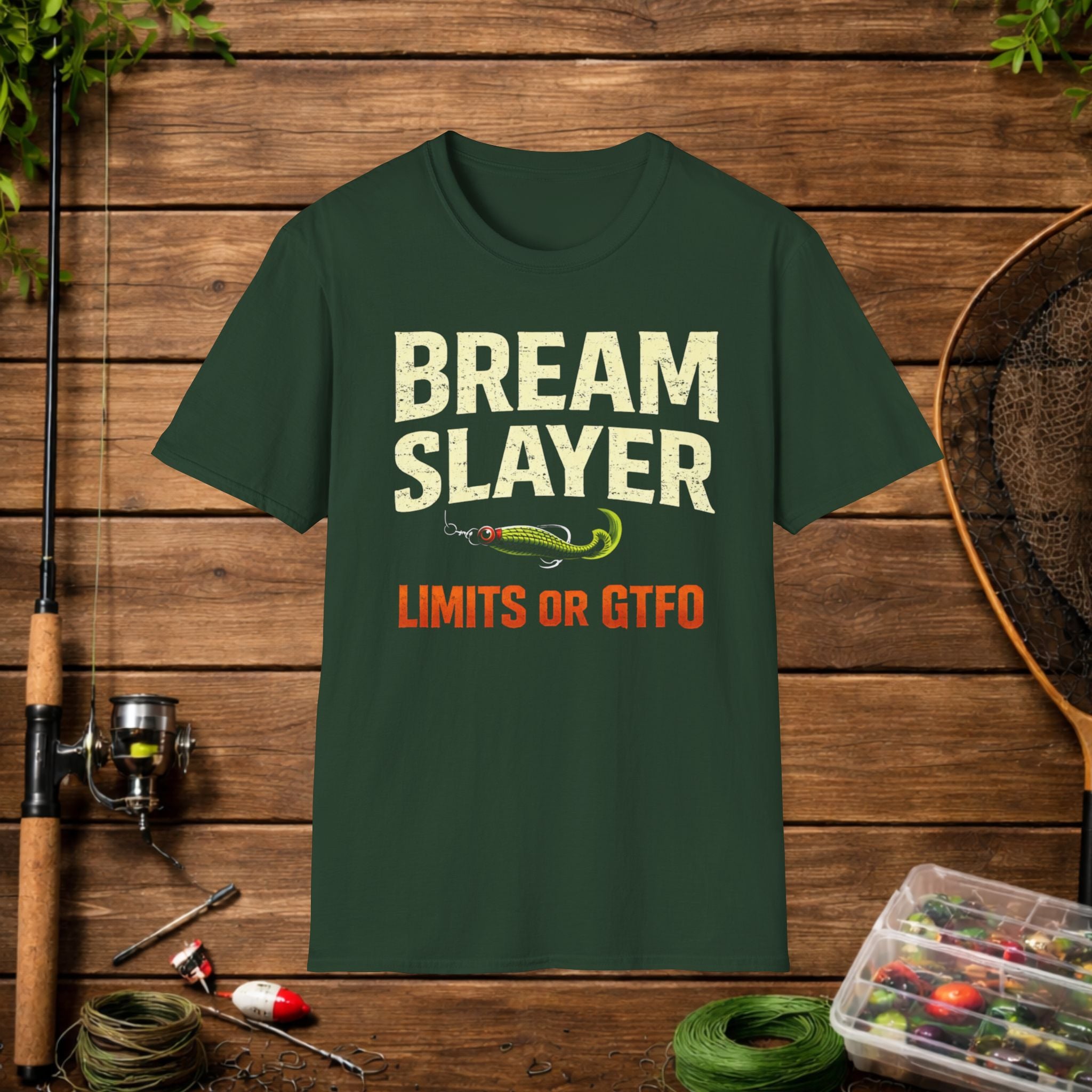 Bream Slayer Shirt – Limits or GTFO Fishing Tee – Crappie & Panfish Angler Shirt – Funny Fishing Shirt for Fishermen