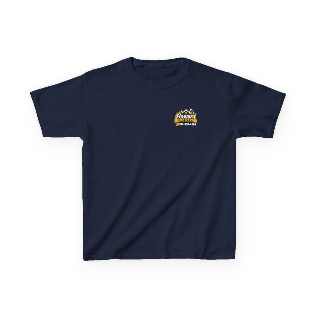 Kids Tee — "Howard Home Repair" Logo Back | Kids Workwear T‑Shirt, Phone Number