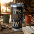 If It's Brown It's Down 20oz Insulated Tumbler – Rustic Deer Hunting Travel Mug | Gift for Hunters