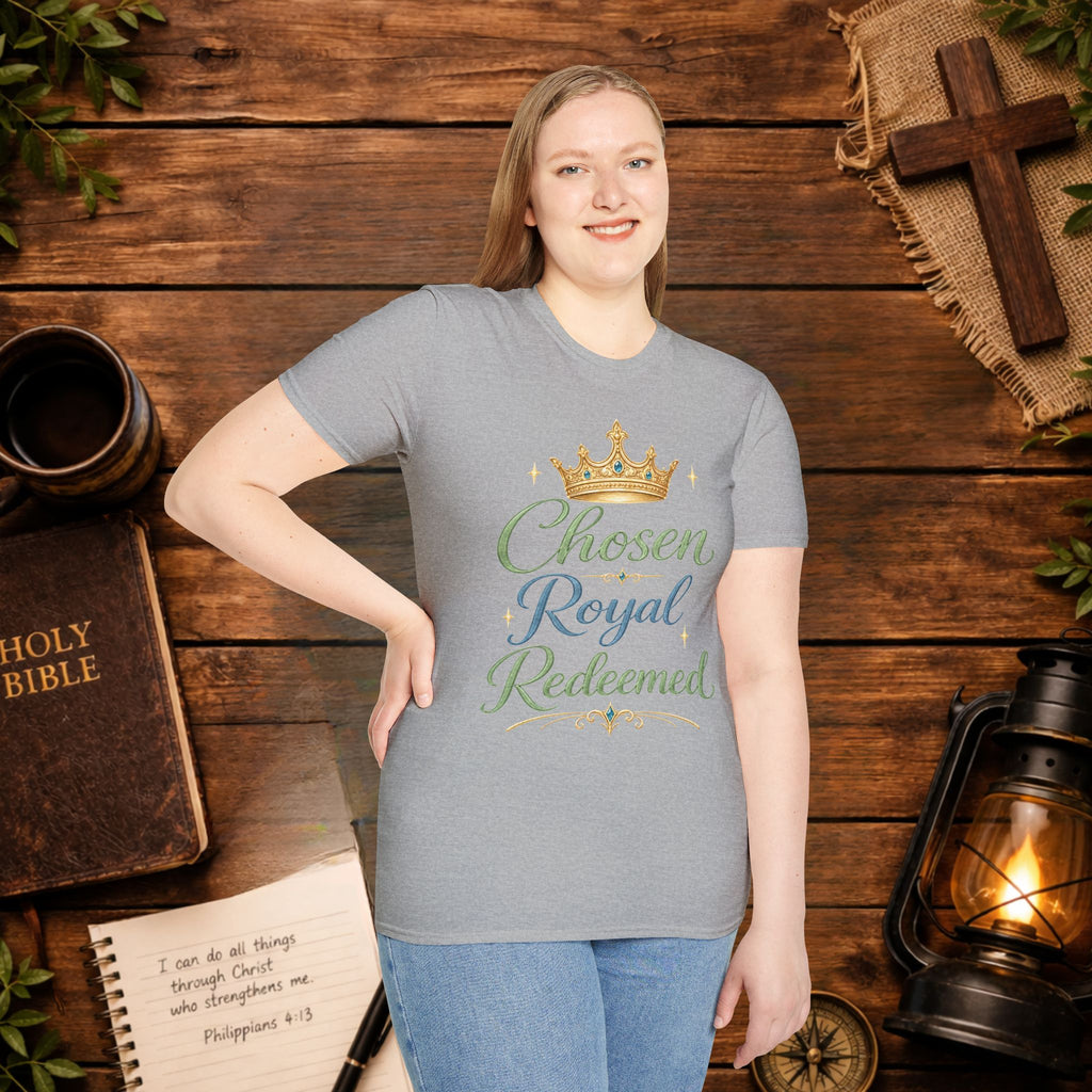 Chosen Royal Redeemed T-Shirt | Christian Faith Crown Tee