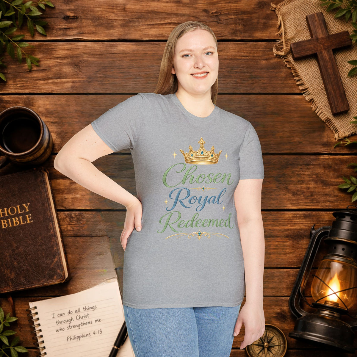 Chosen Royal Redeemed T-Shirt | Christian Faith Crown Tee