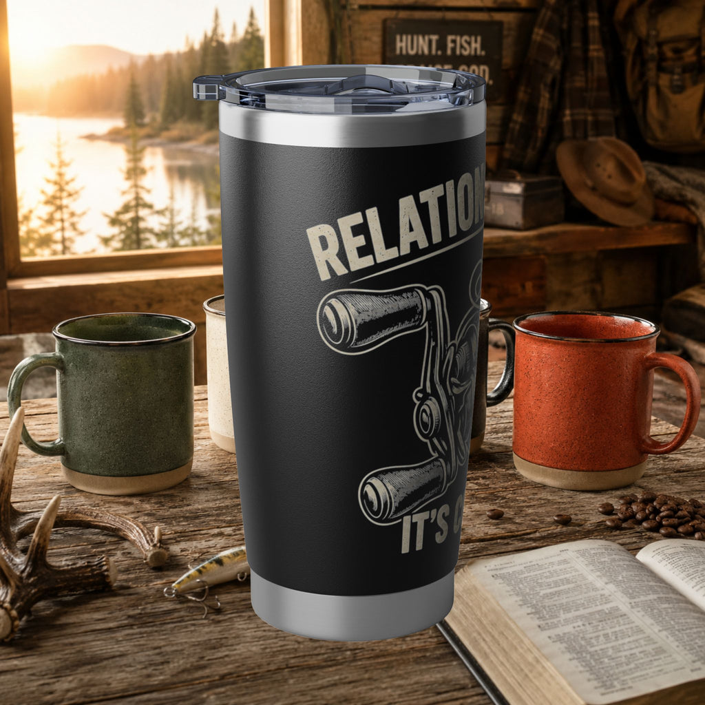 Fishing Knot Tumbler – 'Relationship Status: It's Complicated' 20oz Insulated Travel Cup