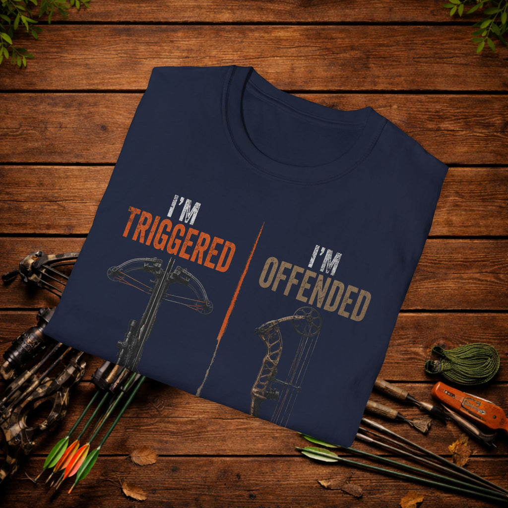 I'm Triggered I'm Offended T-Shirt — Funny Crossbow Archery Shirt