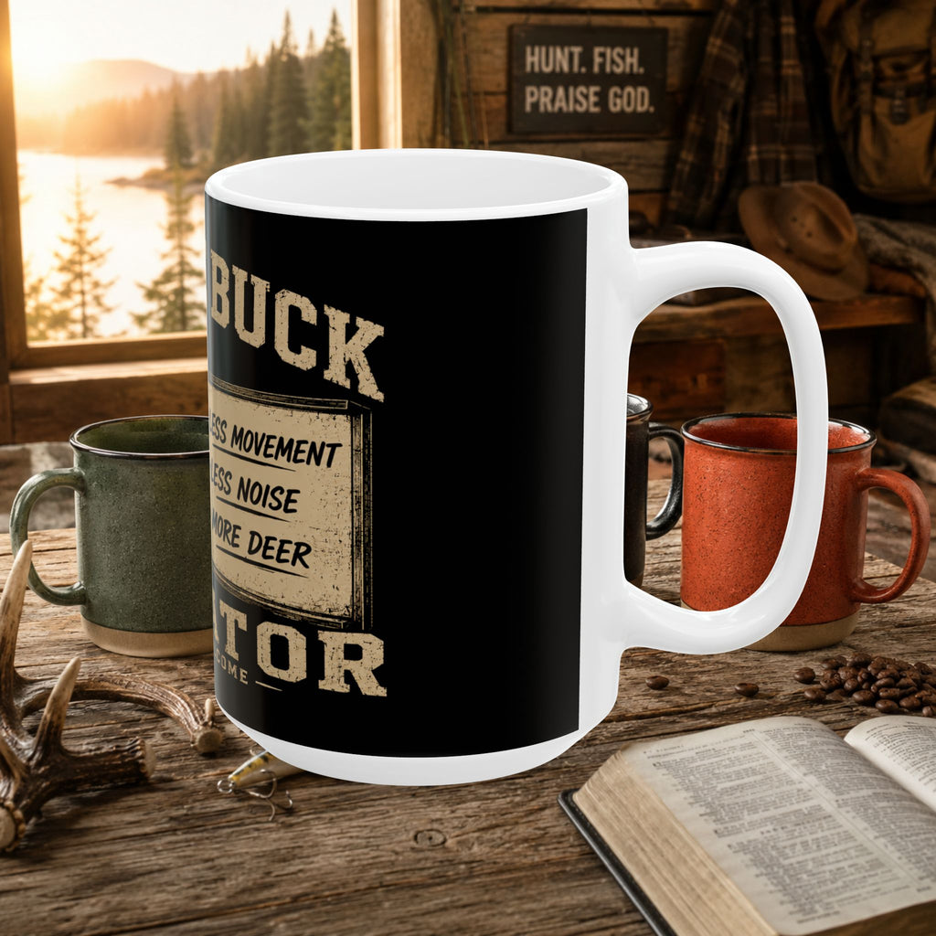 Mature Buck Educator Mug - Hunting Deer Hunter Coffee Cup (11oz, 15oz)