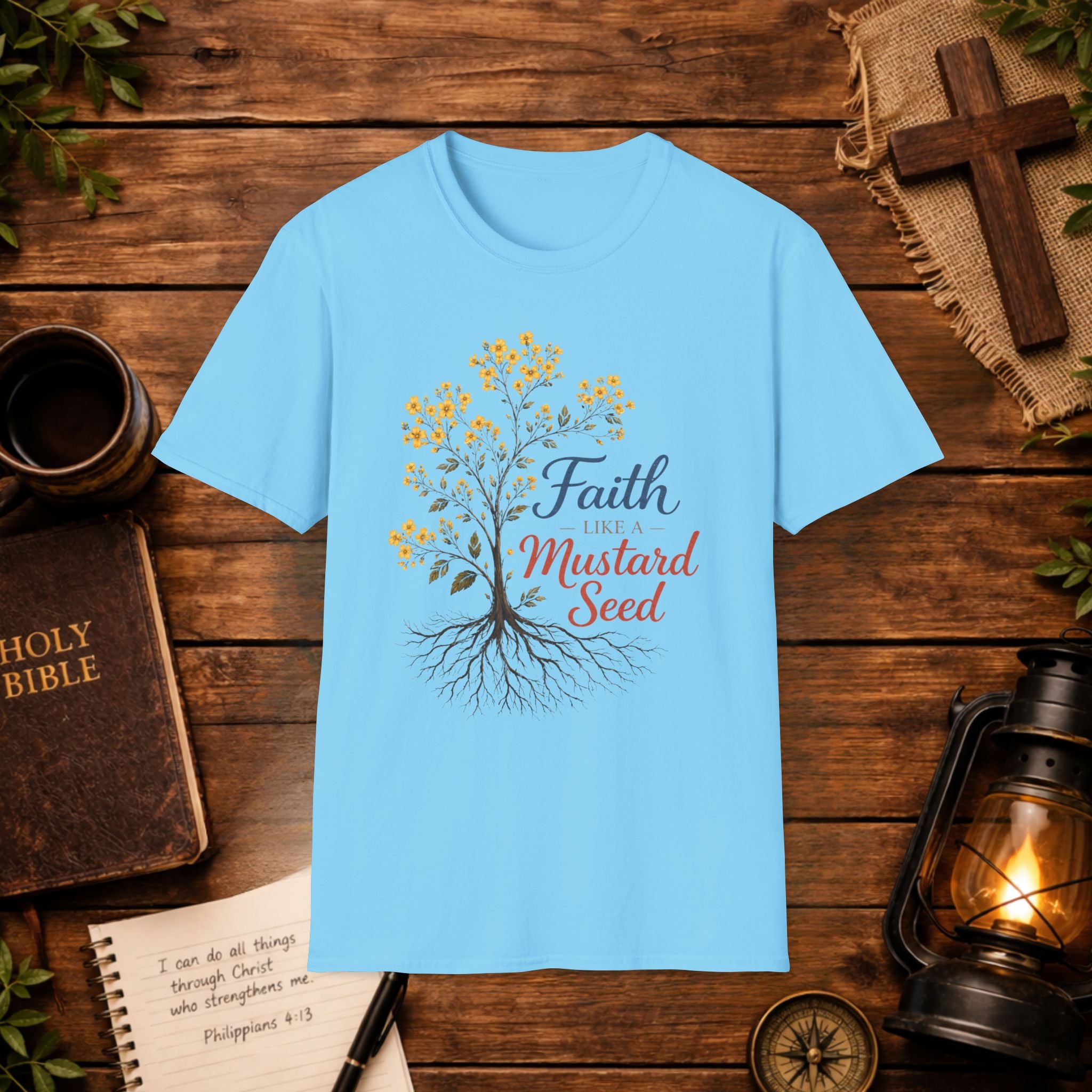 Faith Like a Mustard Seed T-Shirt — Christian Inspirational Tee