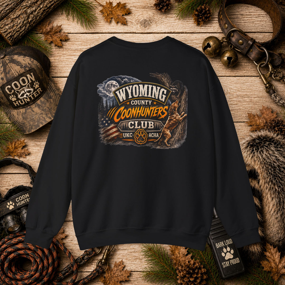 Wyoming Coonhunters Club Crewneck Sweatshirt