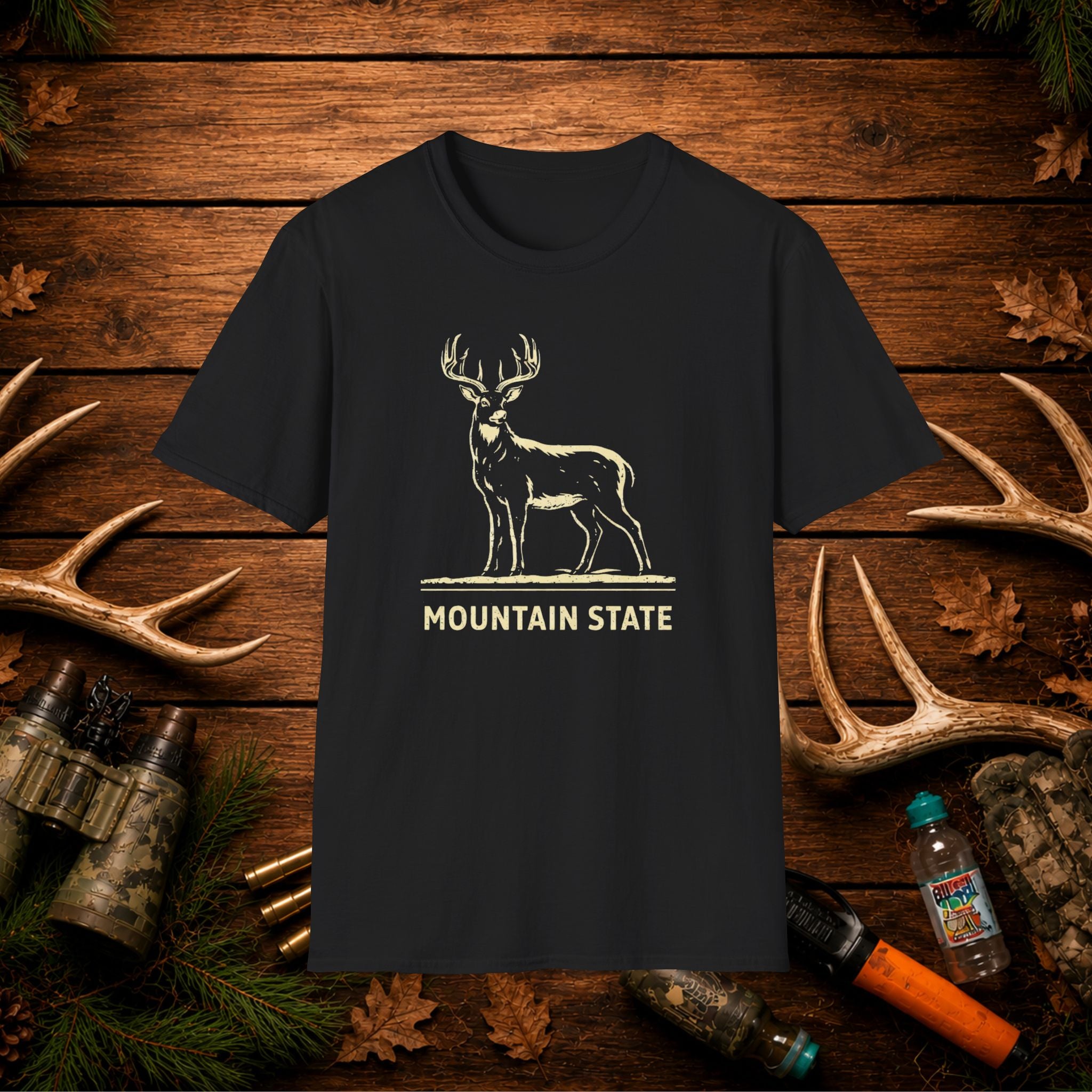 Mountain State Deer T-Shirt — Vintage Outdoors Hunting Tee