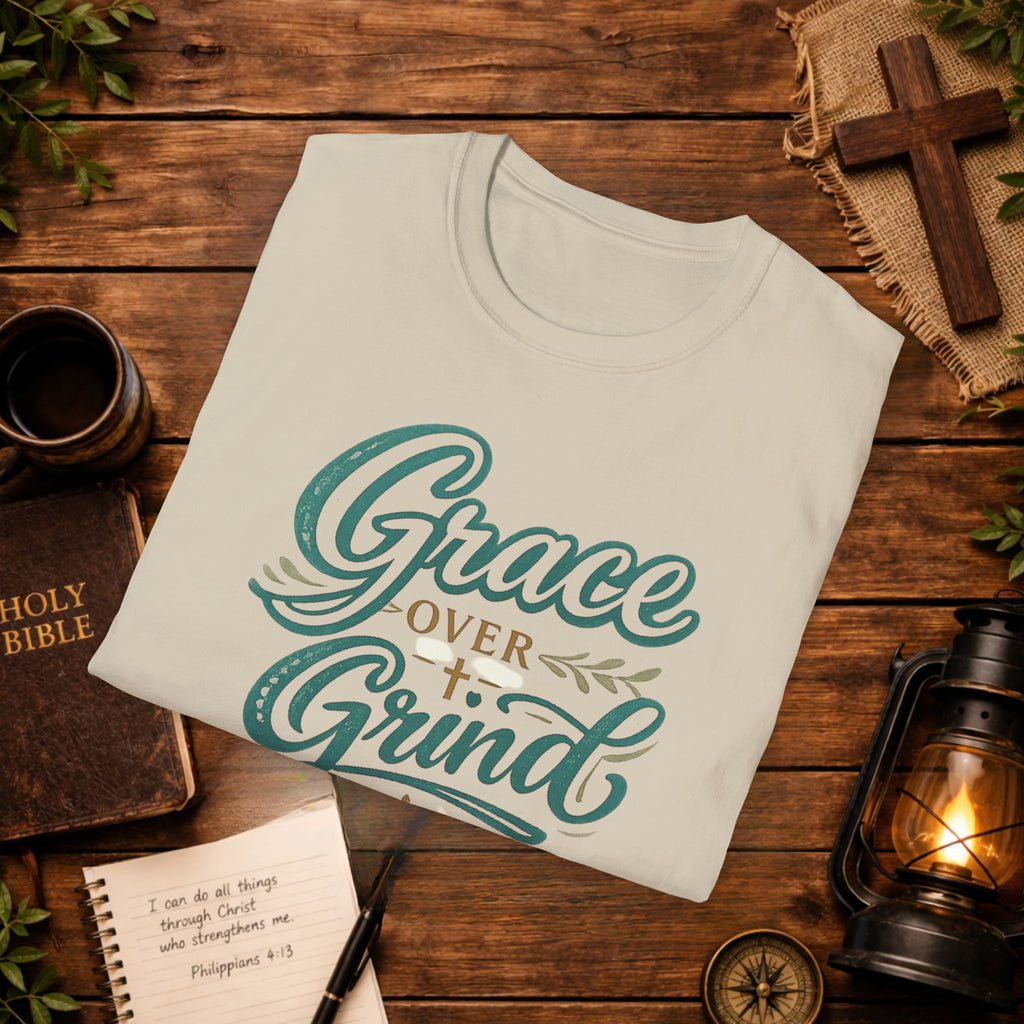 Grace Over Grind T-Shirt — Christian Faith Inspirational Tee