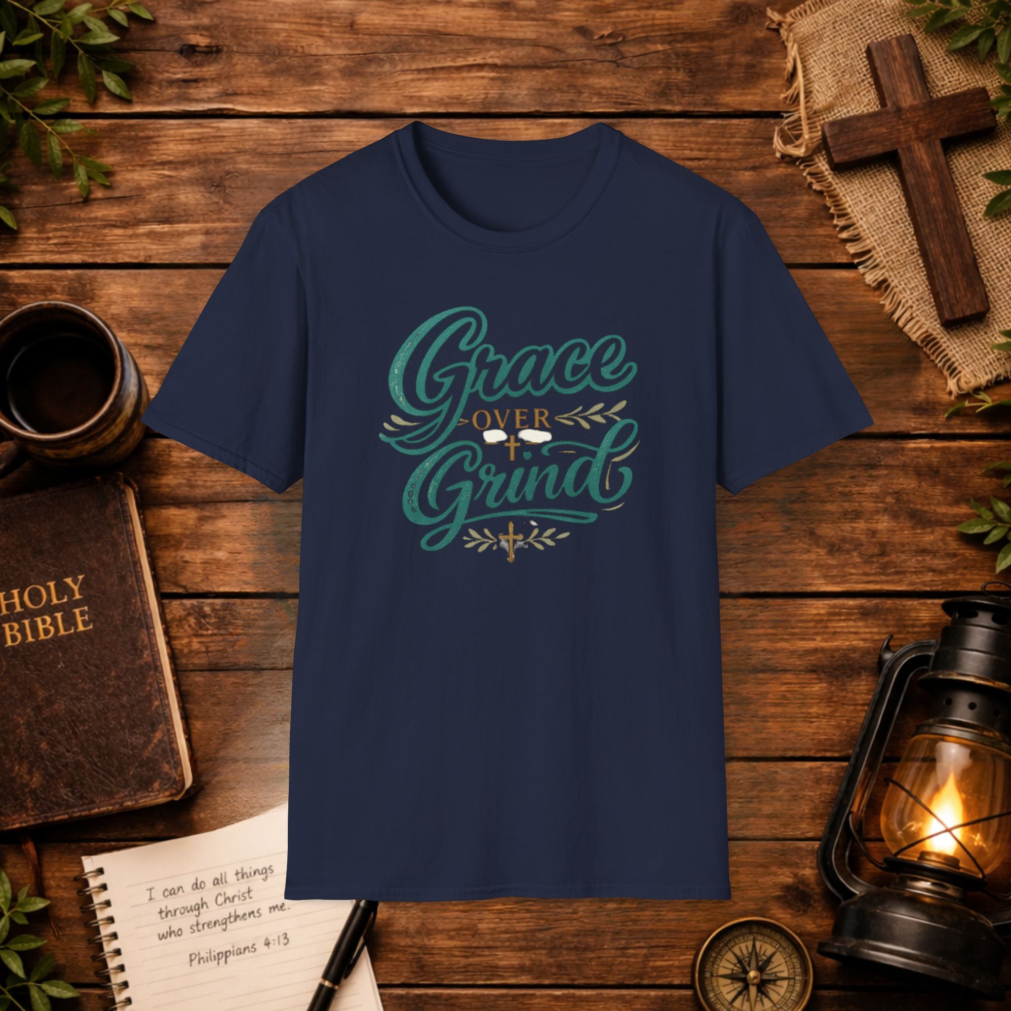 Grace Over Grind T-Shirt — Christian Faith Inspirational Tee