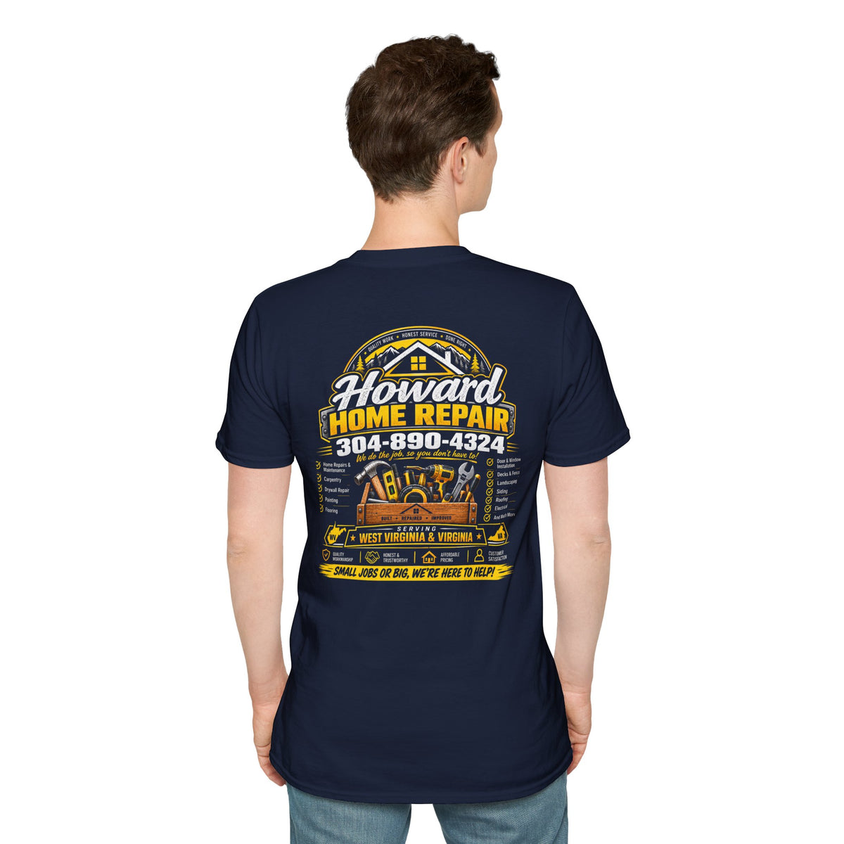 Home Repair T-Shirt — Small Yellow House Logo