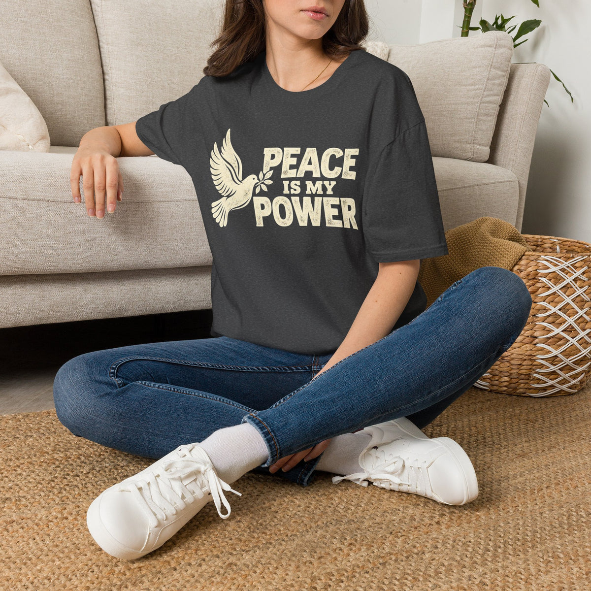 Peace Is My Power T-Shirt — Christian Dove Faith Tee