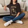 Faith Cross Deer & Fish T-Shirt — Christian Hunting & Fishing Graphic Tee