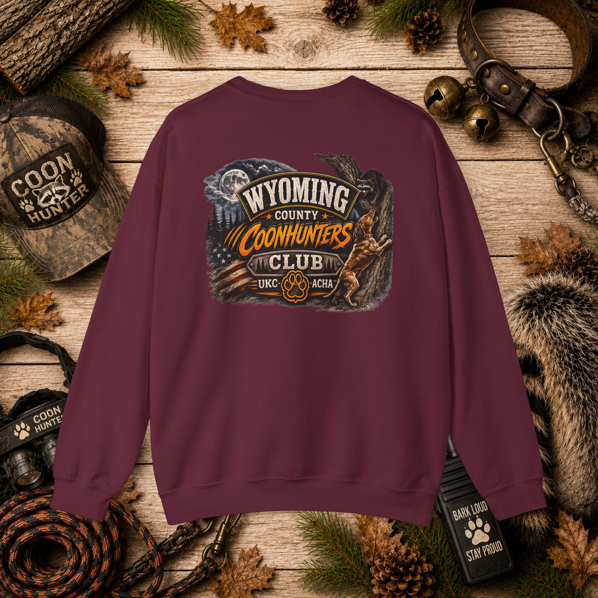 Wyoming Coonhunters Club Crewneck Sweatshirt