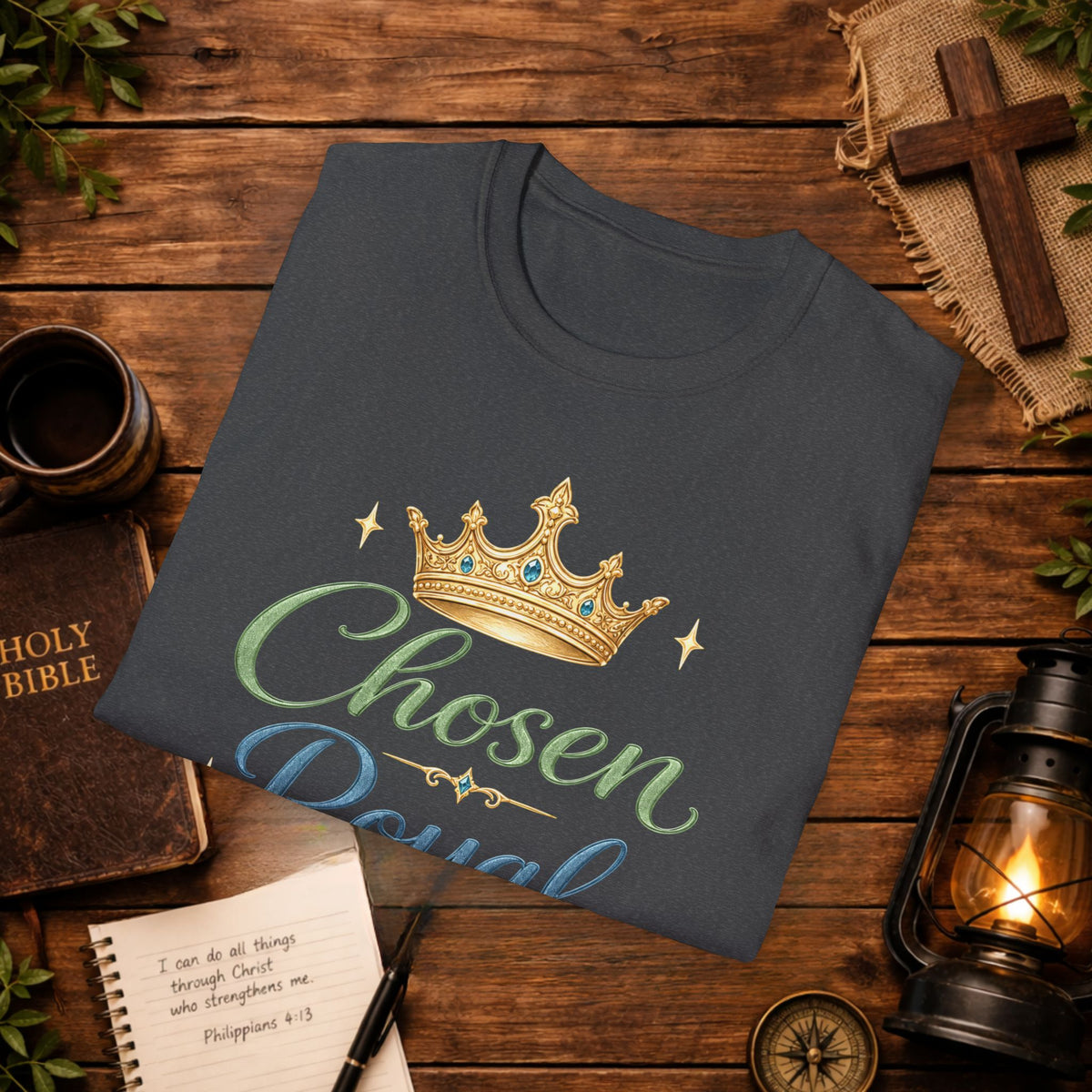Chosen Royal Redeemed T-Shirt | Christian Faith Crown Tee