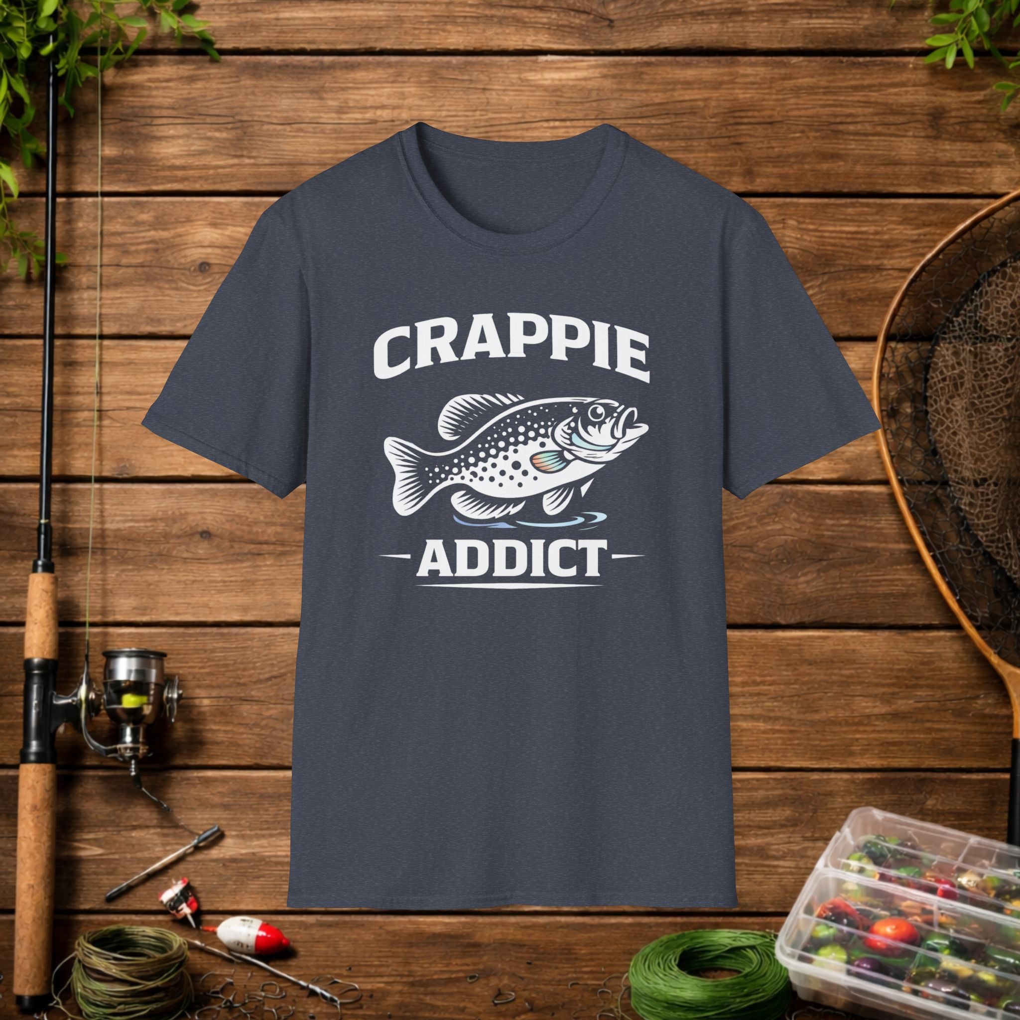 Crappie Addict Fishing T-Shirt – Crappie Angler Graphic Tee