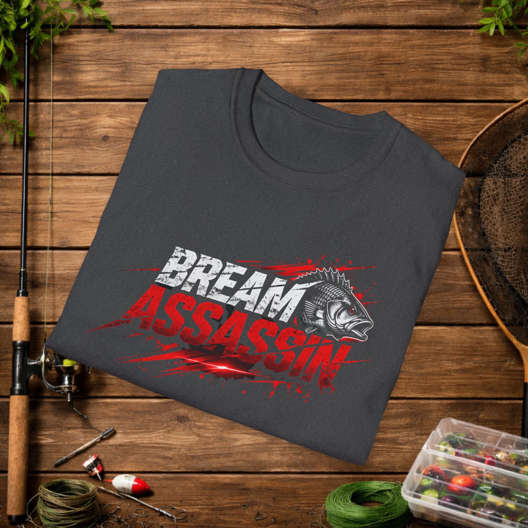 Bream Assassin Fishing Shirt – Funny Bream Angler Tee – Panfish Fishing Apparel – Bluegill & Shellcracker Fisherman Gift