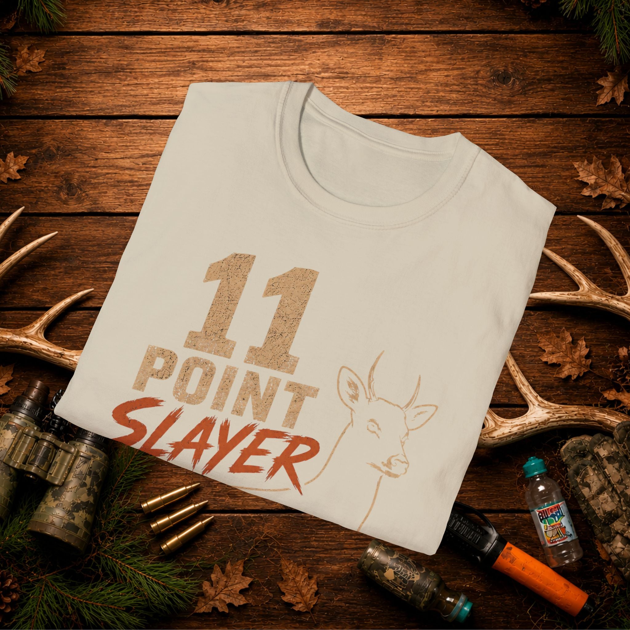 11 Point Slayer Deer T-Shirt — Hunting Buck Hunter Graphic Tee