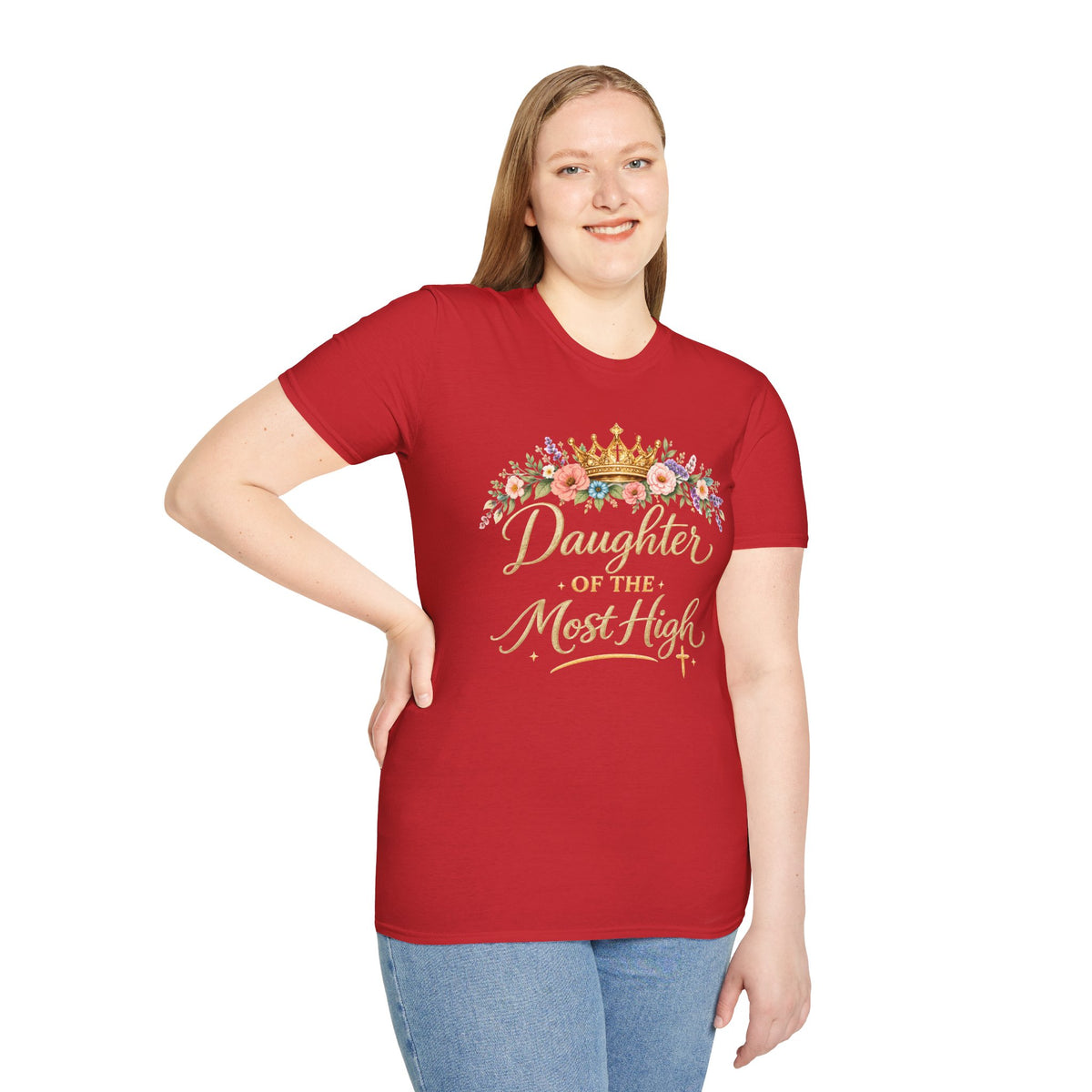 Daughter of the Most High T-Shirt | Floral Crown Christian Faith Tee