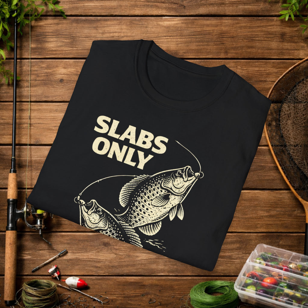 Slabs Only Crappie Fishing Shirt – Crappie Life Tee – No Dinks Funny Fishing Shirt – Crappie Angler Gift