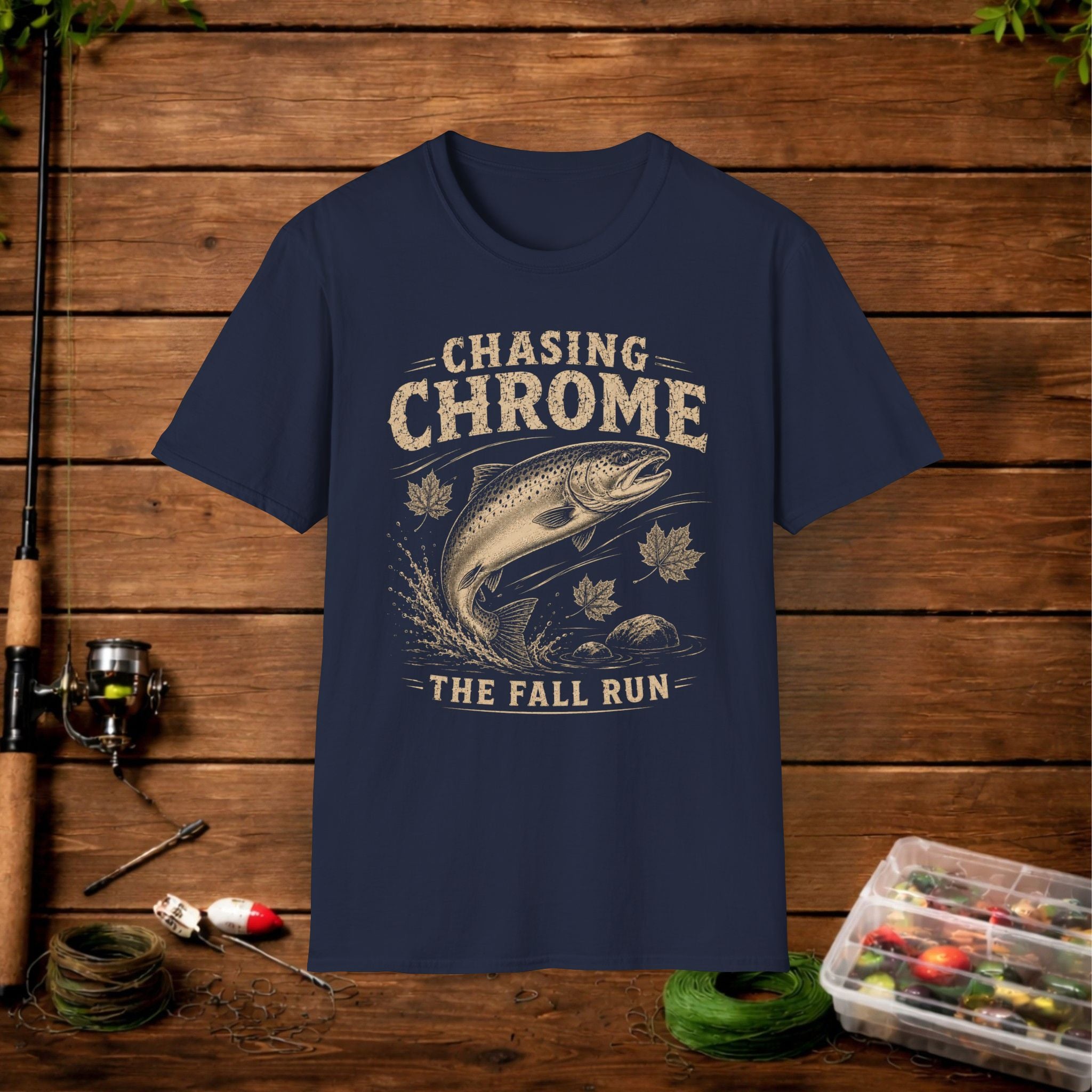 Chasing Chrome Fishing T-Shirt — The Fall Run Trout Tee