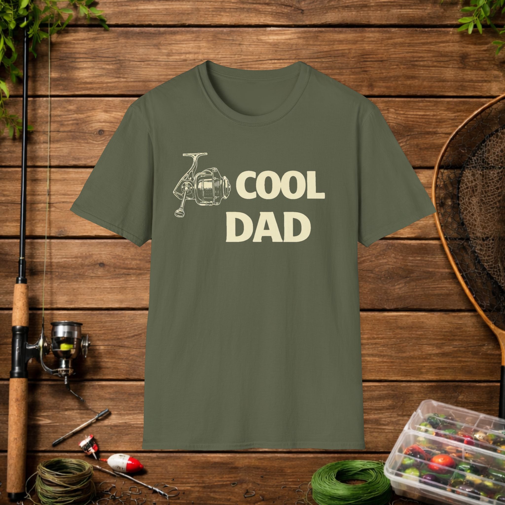 Cool Dad Fishing T-Shirt — Retro Fishing Reel Tee for Dad, Father’s Day Gift