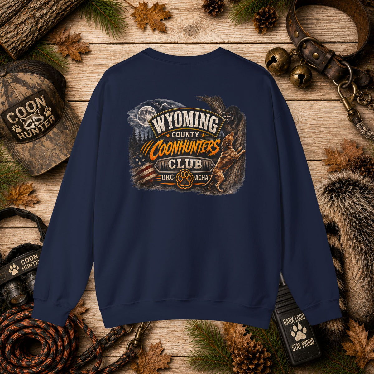 Wyoming Coonhunters Club Crewneck Sweatshirt