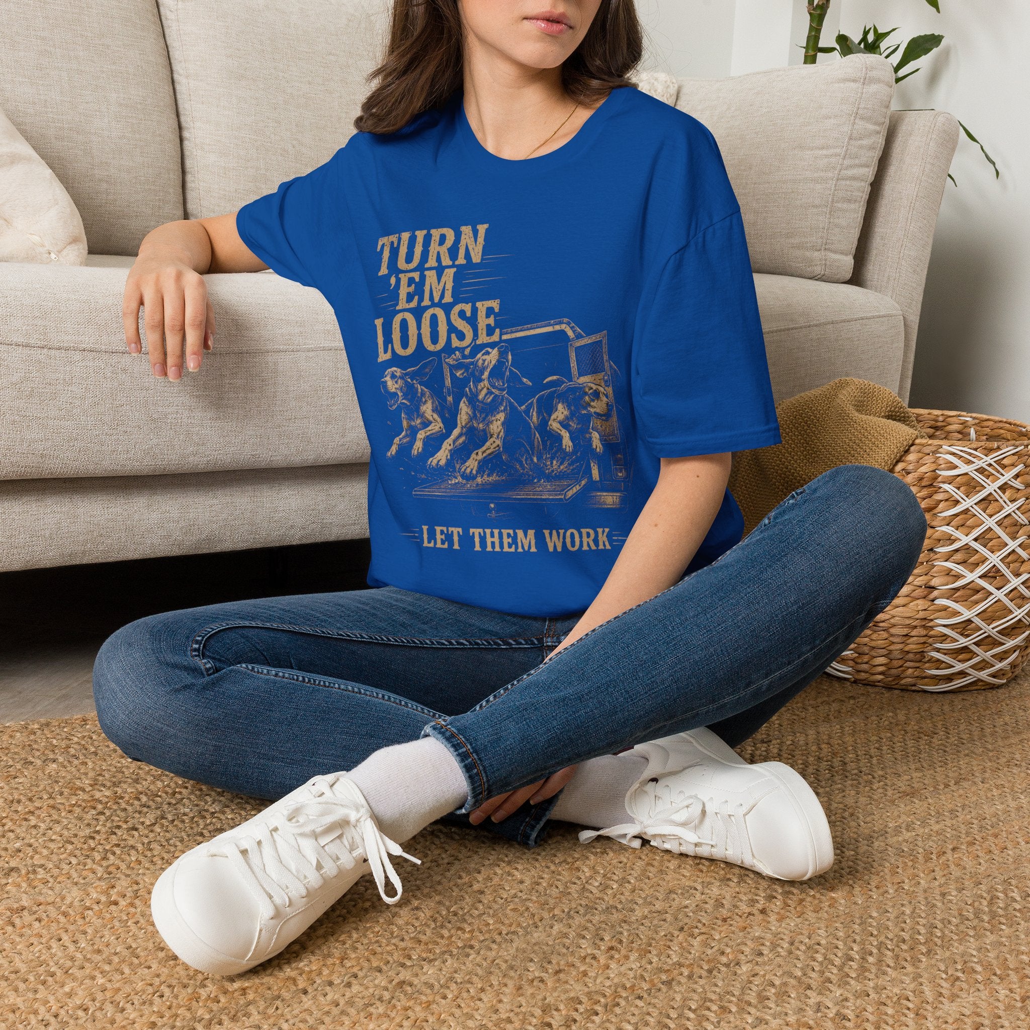 Turn 'Em Loose Coon Hunting T-Shirt | Working Dog Houndsman Tee | Wild Wonderful Wear