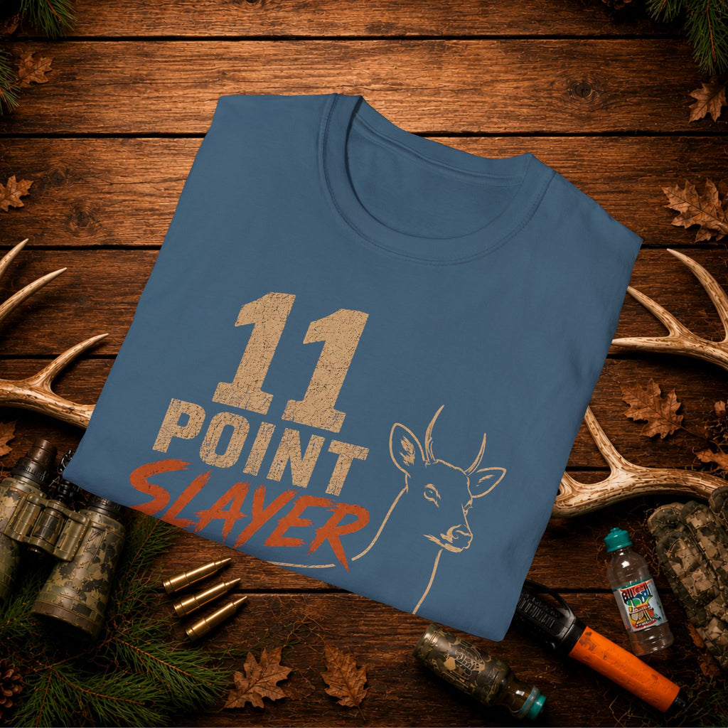 11 Point Slayer Deer T-Shirt — Hunting Buck Hunter Graphic Tee