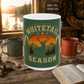 Whitetail Season Coffee Mug — Hunting Deer Lodge Rustic Ceramic Mug (11oz, 15oz)