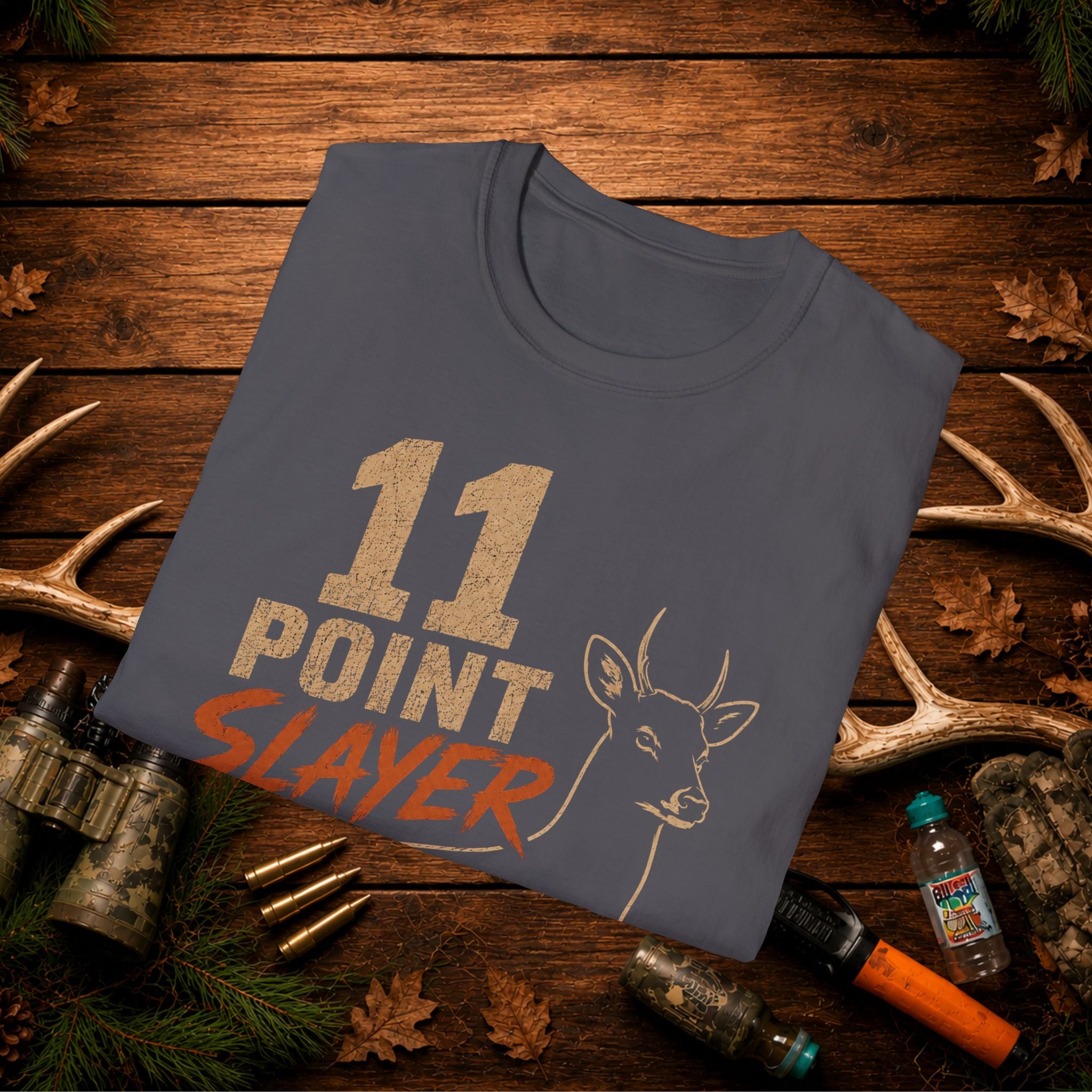 11 Point Slayer Deer T-Shirt — Hunting Buck Hunter Graphic Tee