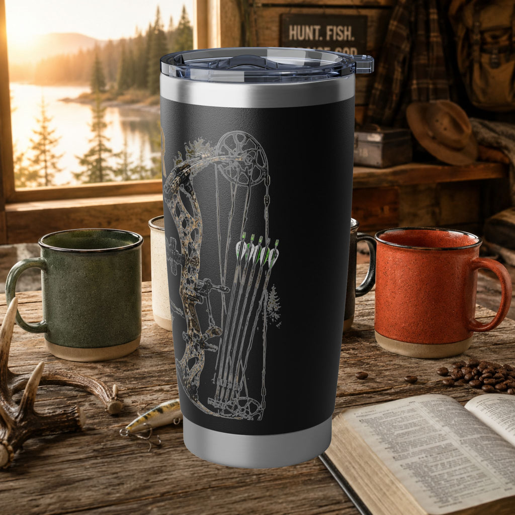 Bowhunter 20oz Tumbler – Last Bow Upgrade, I Swear | Hunting Gift | Wild Wonderful Wear