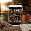 Hunting Mug - “Red Leaves & Broadheads Fuel My Soul” Ceramic Coffee Cup
