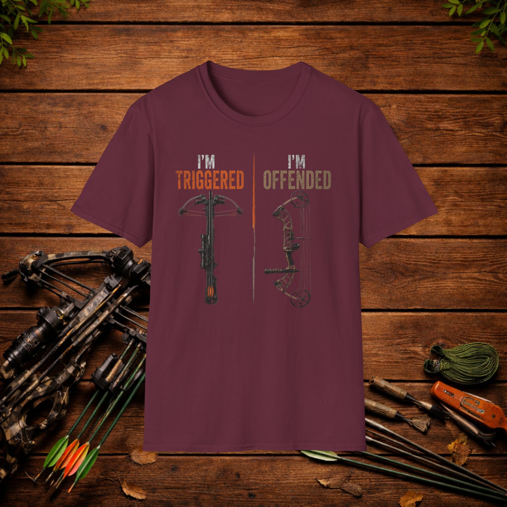 I'm Triggered I'm Offended T-Shirt — Funny Crossbow Archery Shirt