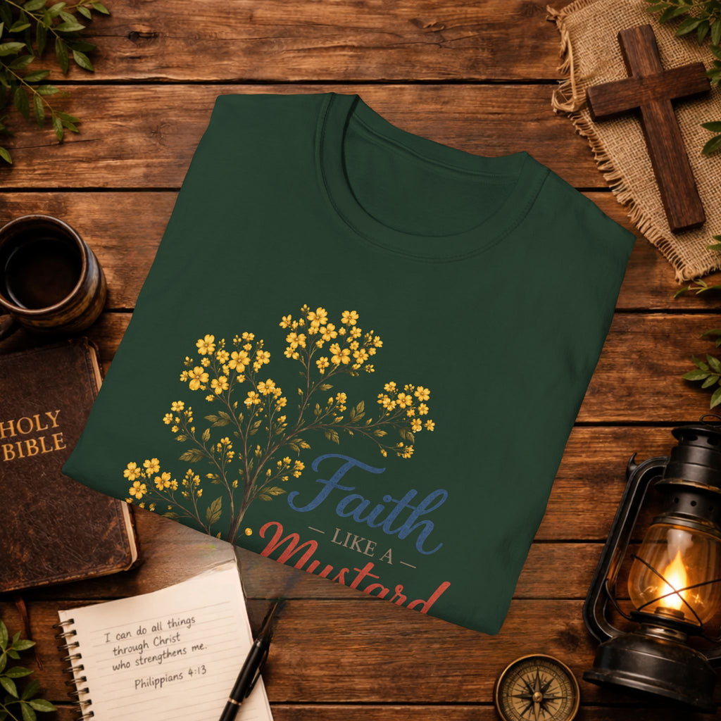 Faith Like a Mustard Seed T-Shirt — Christian Inspirational Tee