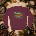 Wyoming Coonhunters Club Youth Crewneck Sweatshirt — Dual Print Banner front/Badge back
