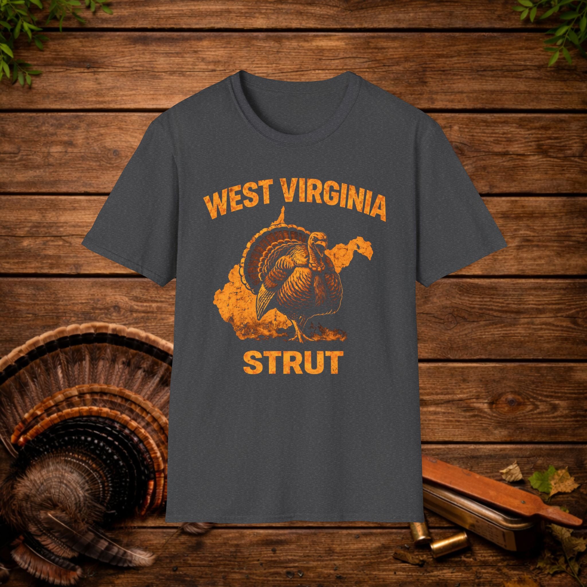 West Virginia Strut Turkey Hunting Shirt – WV Gobbler Tee – Mountain State Turkey Season Shirt – Hunter Gift