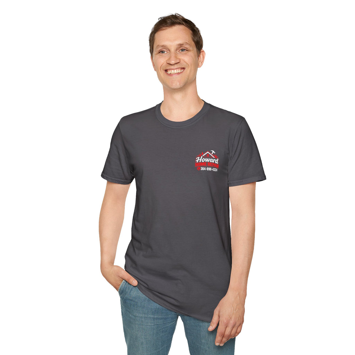Howard Home Repair T-Shirt — Logo & Contact Workwear