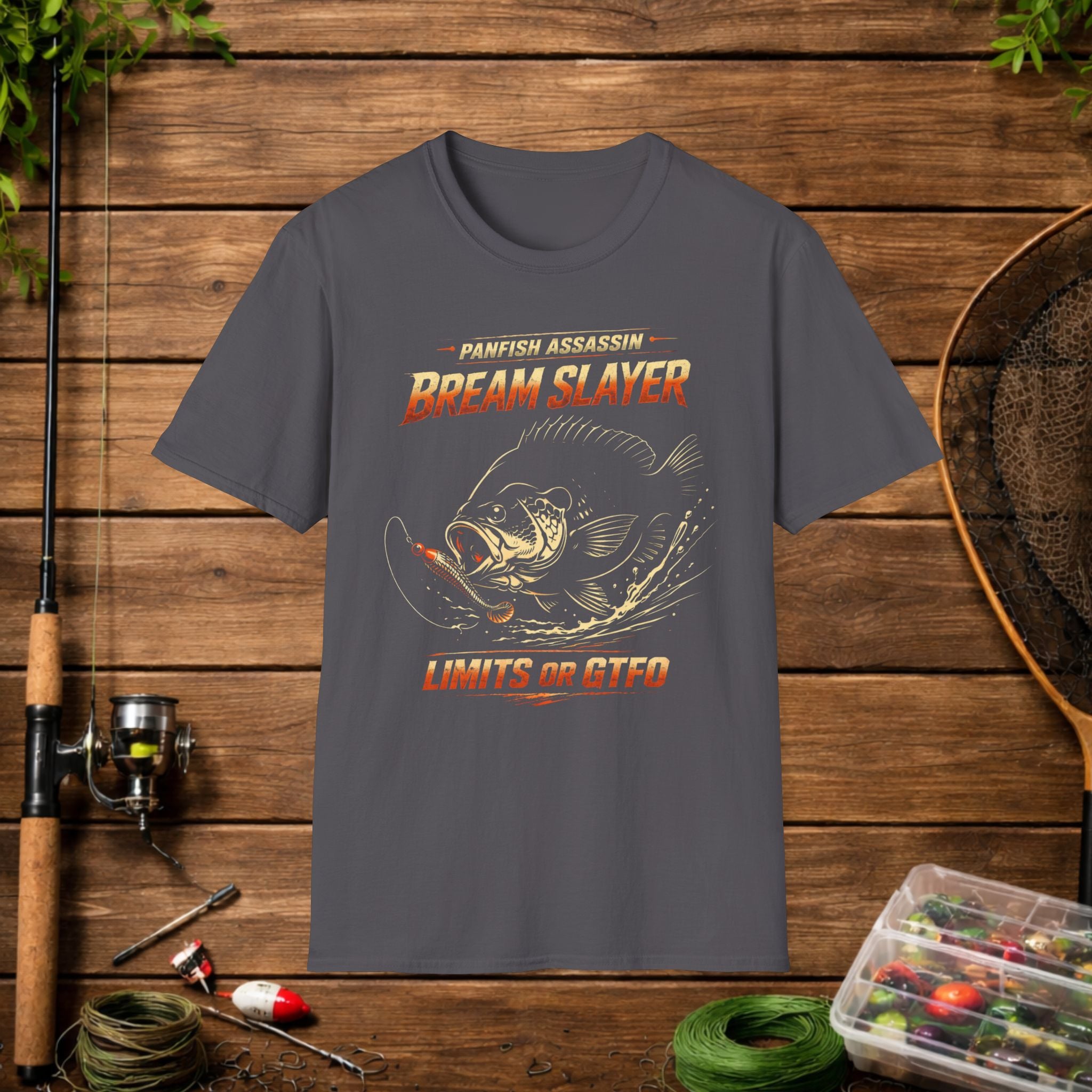Bream Slayer Shirt – Panfish Assassin Fishing Tee – Crappie & Bluegill Angler Shirt – Limits Or GTFO Funny Fishing Shirt
