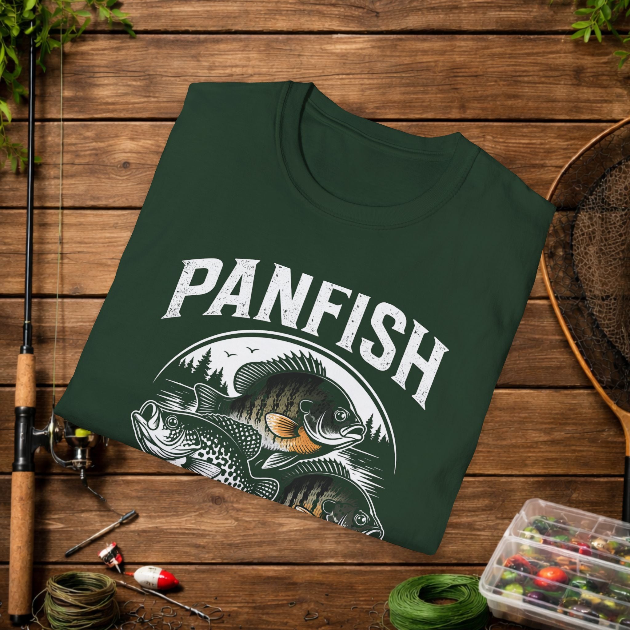 Panfish Addict Fishing T-Shirt – Bluegill Crappie Sunfish Angler Tee